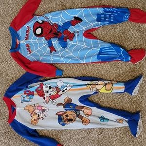 Flannel footie pajamas